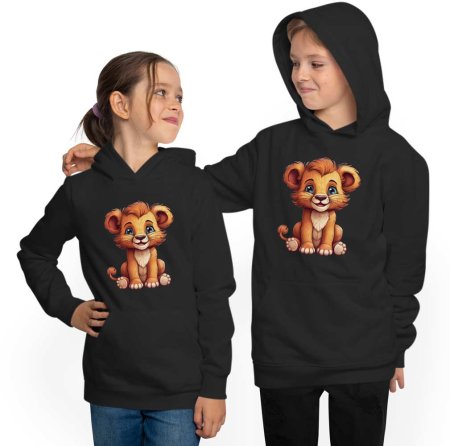 Kids Hoodie Hooded Sweatshirt - Baby Lions i267